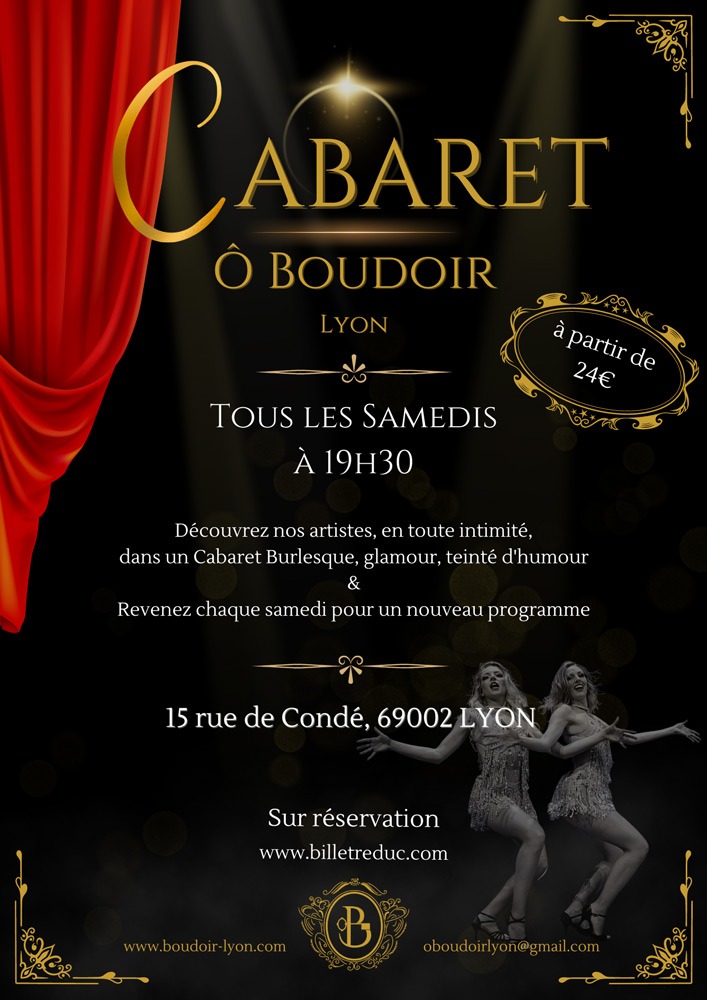 Ô Boudoir - Bar à Curiosité Glamour et Spectacles cabaret. EVJF Enterrement de vie de jeune fille et EVG à Lyon.