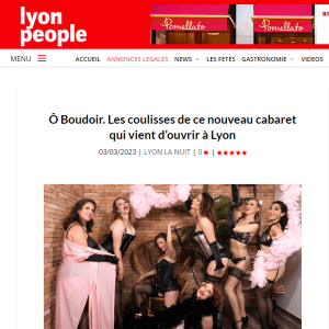 Ô Boudoir Lyon – Ecole et cours, cabinet coaching, EVJF et bar cabaret de Féminité, glamour burlesque et sensualité